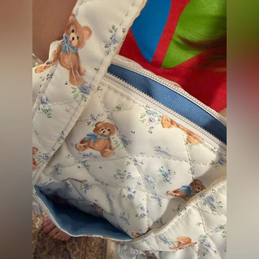 Sweetly Bear Handbag Purse Teddy Bear New Cotton Tote Bag